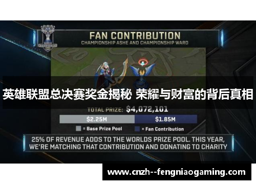 英雄联盟总决赛奖金揭秘 荣耀与财富的背后真相